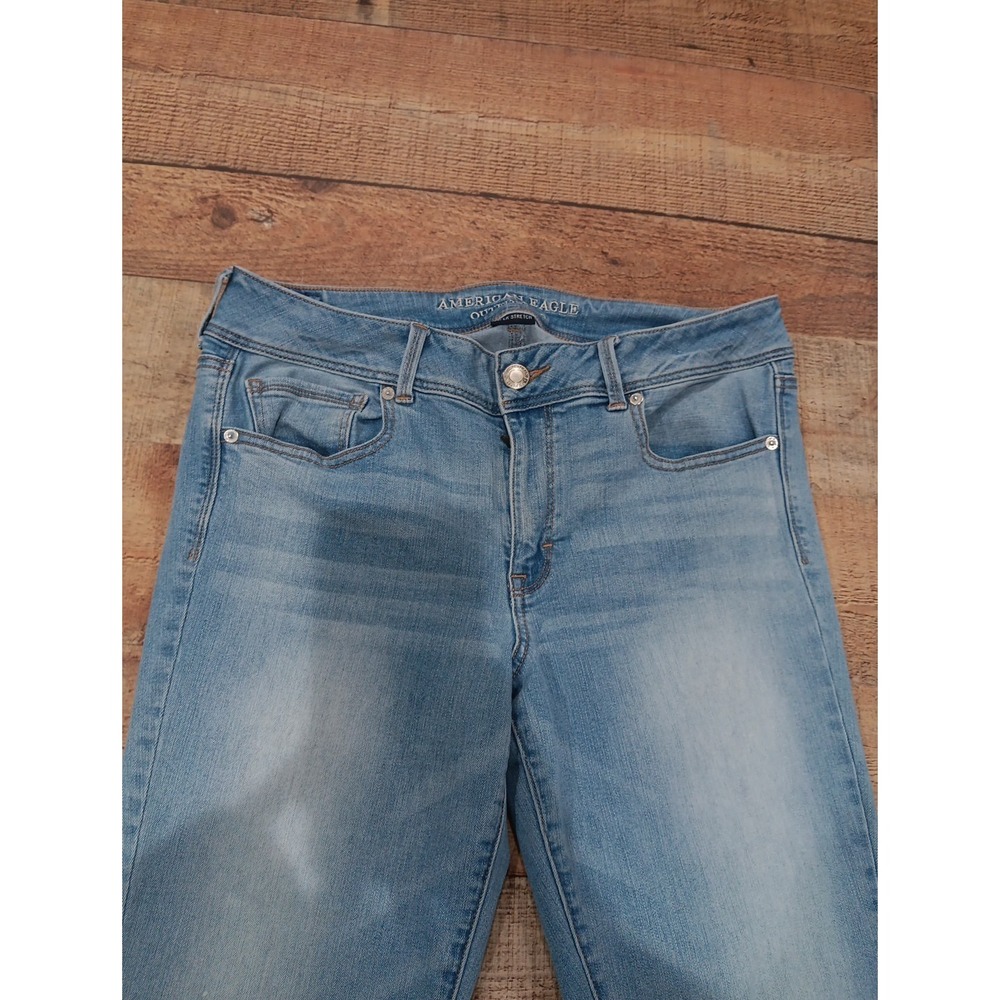 American Eagle Outfitters Womens Kick Boot Jeans Sz 14 Denim 2594